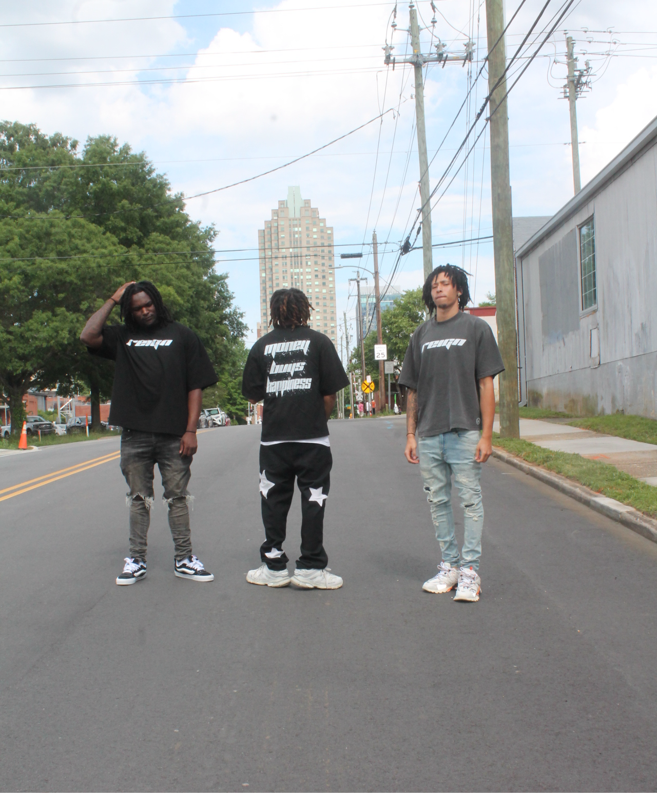Money Buys Happiness Oversized Box Tee - Black