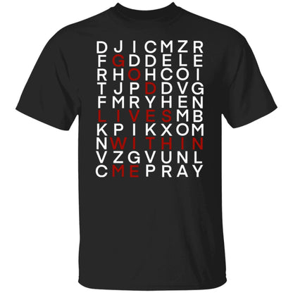 God Lives Within Me WordFinder Tee