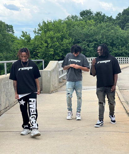 Money Buys Happiness Oversized Box Tee - Black