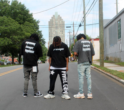 Money Buys Happiness Oversized Box Tee - Black